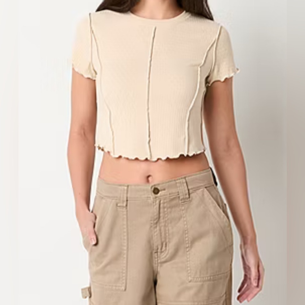 Arizona Jean Company Flutter Sleeve Crop Tee